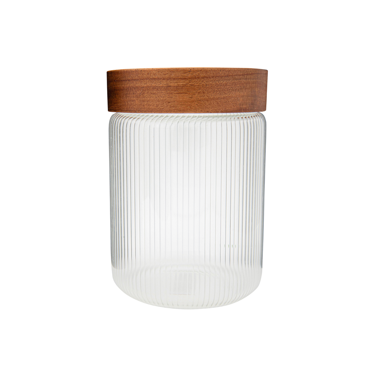Pot en verre avec couvercle en bois 700 ml
