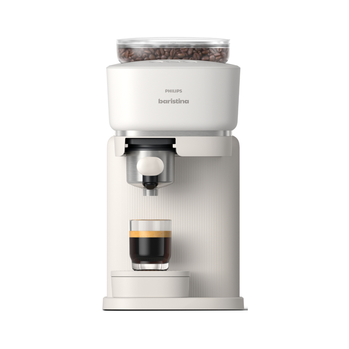 Machine à espresso avec mousseur à lait Baristina blanche - Philips