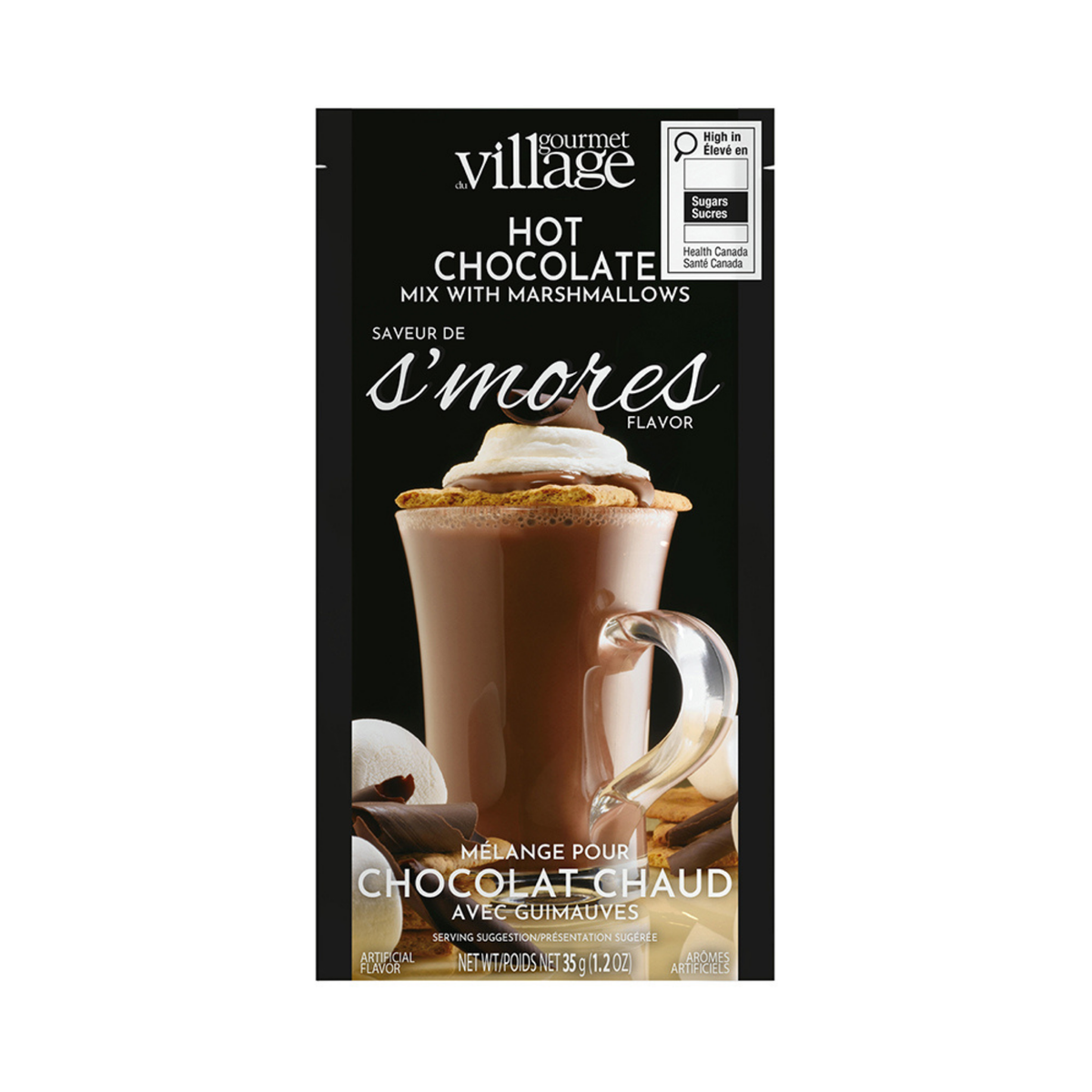 Chocolat chaud double truffe S’mores 35 g - Gourmet du Village