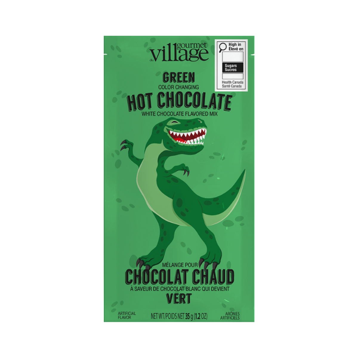 Gourmet du Village - White Hot Chocolate Green Dinosaur 35g