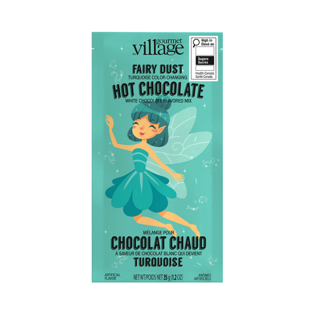 Chocolat chaud blanc Fée turquoise 35 g - Gourmet du Village