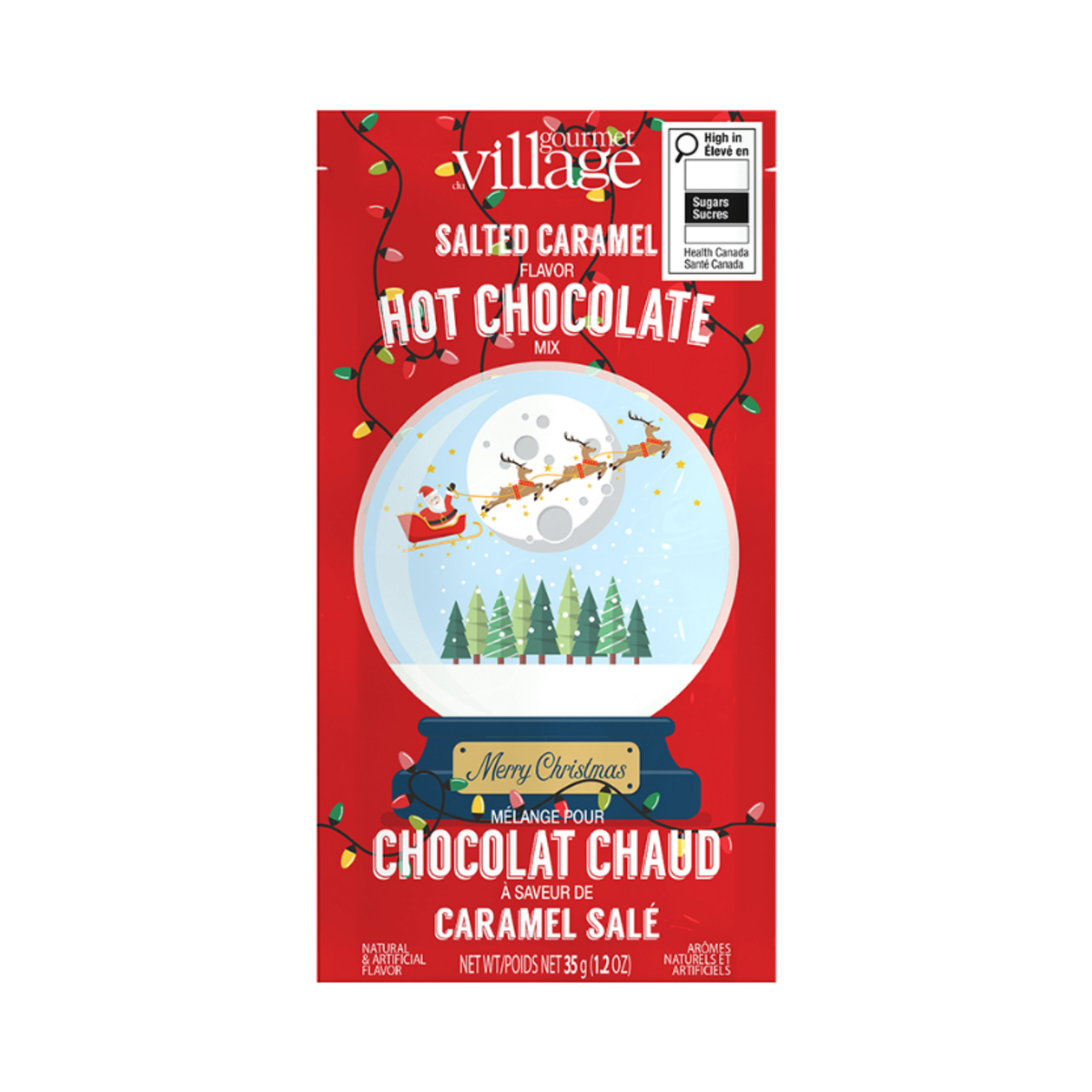 Chocolat chaud Boule à neige au caramel salé 35 g - Gourmet du Village