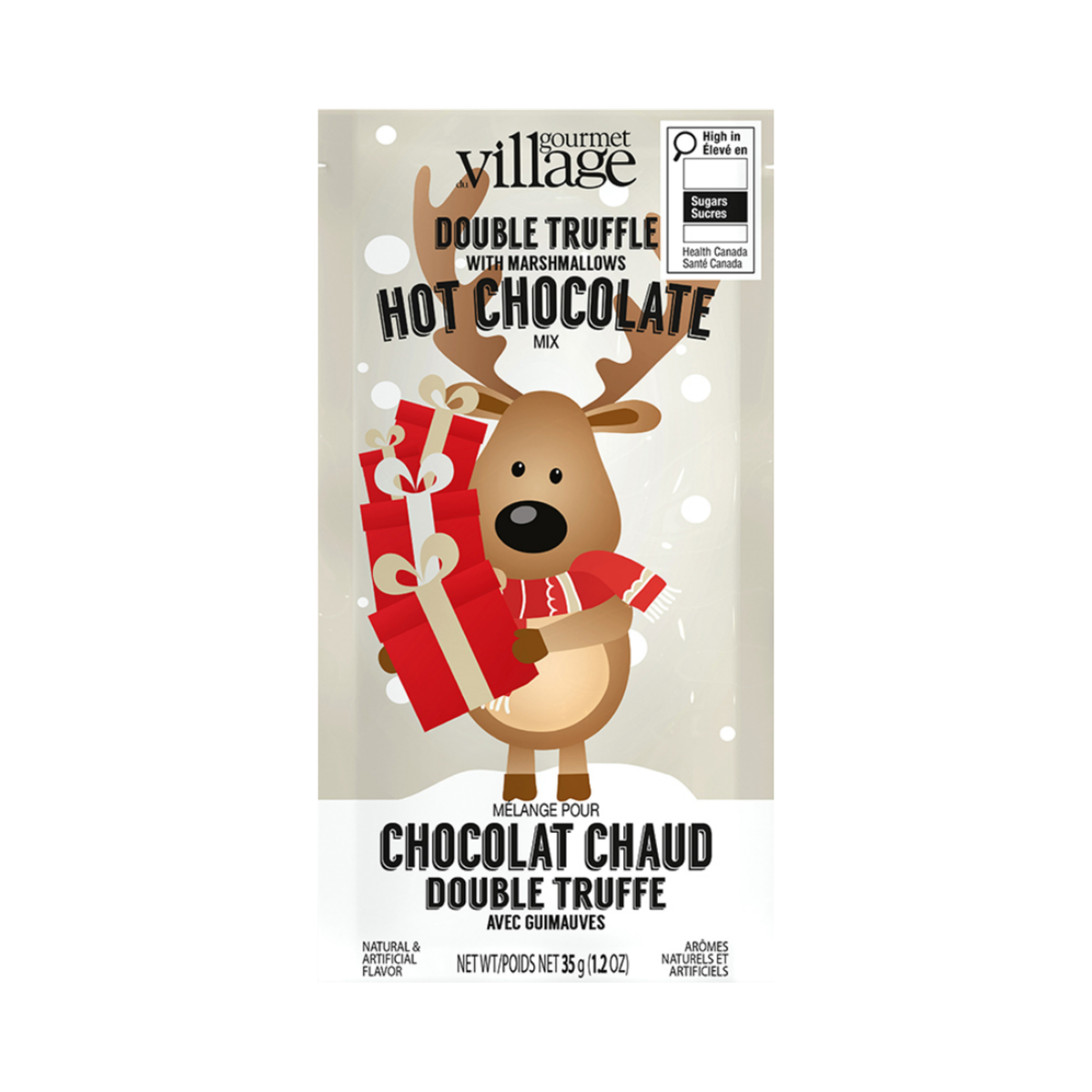 Chocolat chaud double truffe avec guimauves Renne 35 g - Gourmet du Village