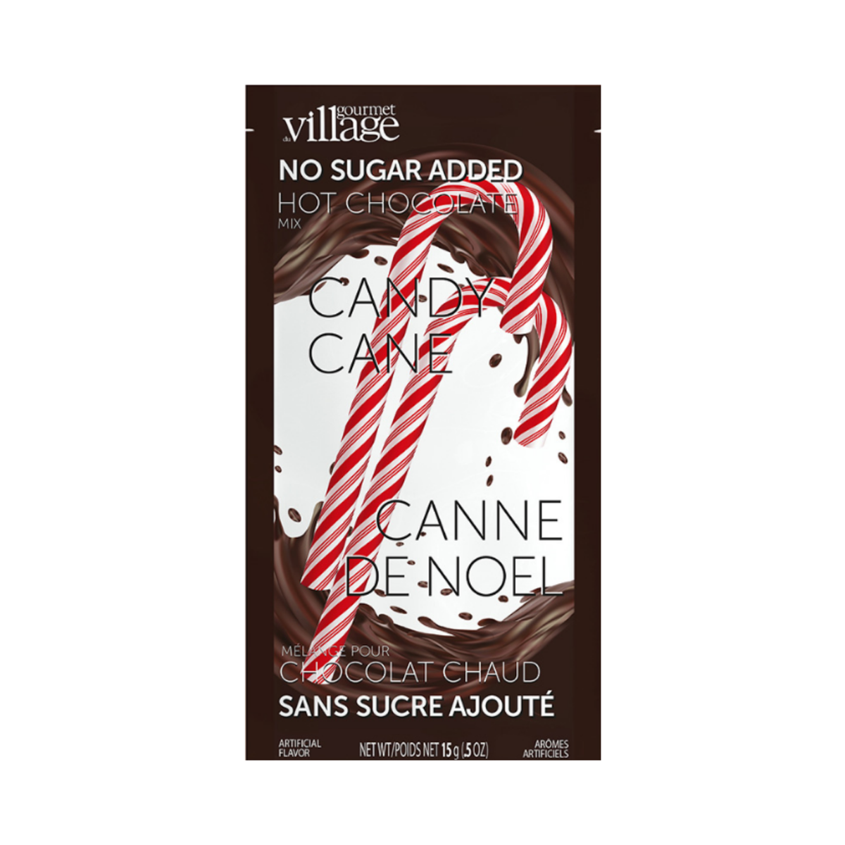 Sugar-Free Christmas Cane Hot Chocolate 35 g - Gourmet du Village