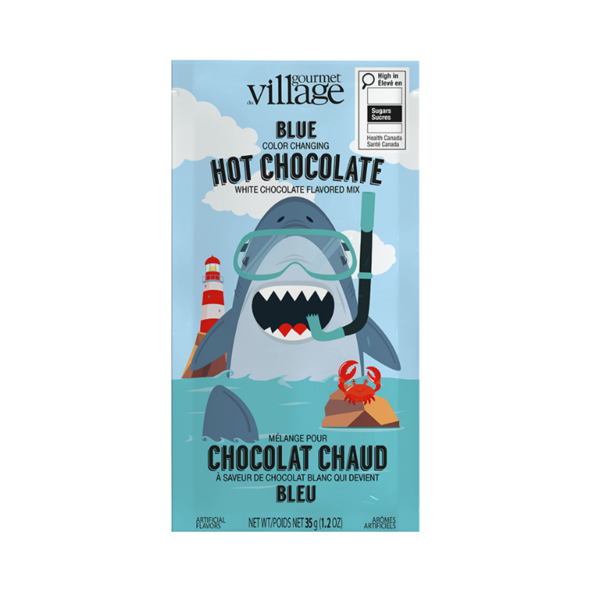 White Hot Chocolate Blue Shark 35 g - Gourmet du Village