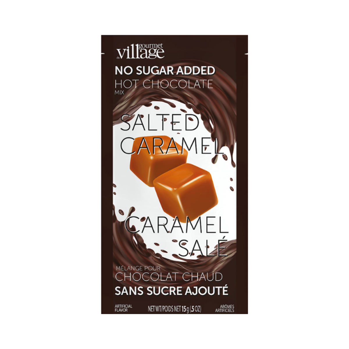 Salted Caramel Hot Chocolate, no sugar added 35 g - Gourmet du Village