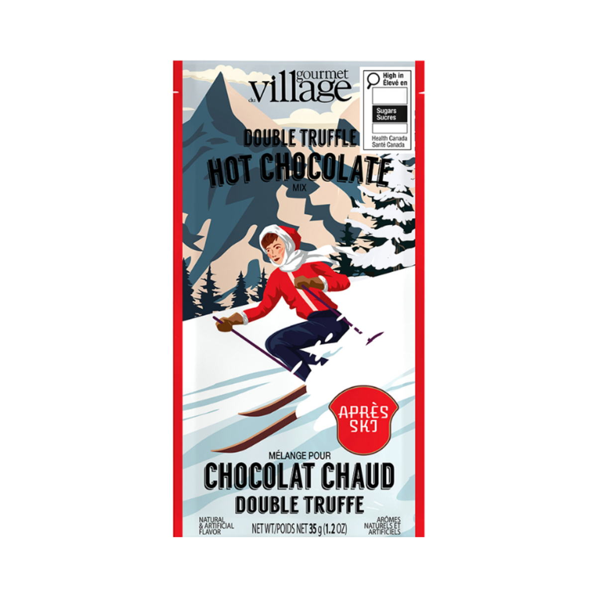 Chocolat chaud double truffe Skieur en descente 35 g - Gourmet du Village