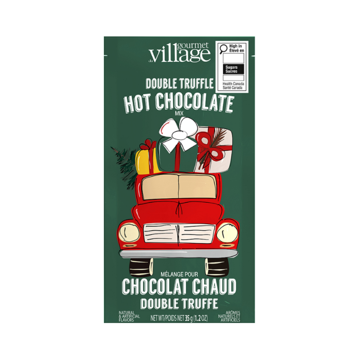 Double Truffle Hot Chocolate Red Truck 35g - Gourmet du Village