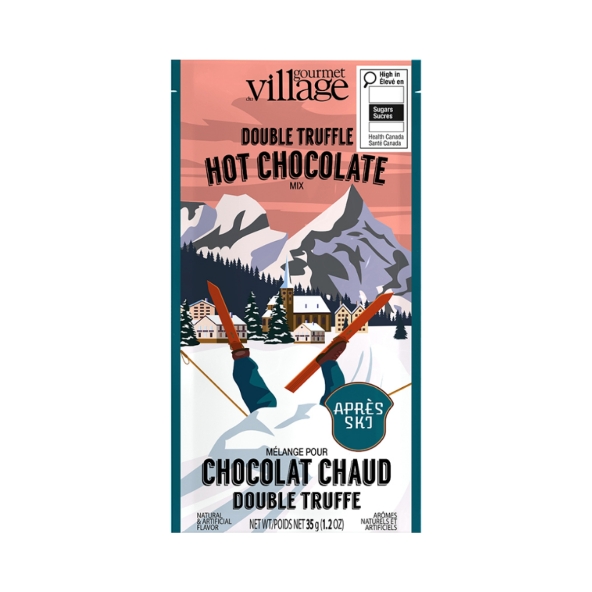 Chocolat chaud double truffe Skieur déchaîné 35 g - Gourmet du Village