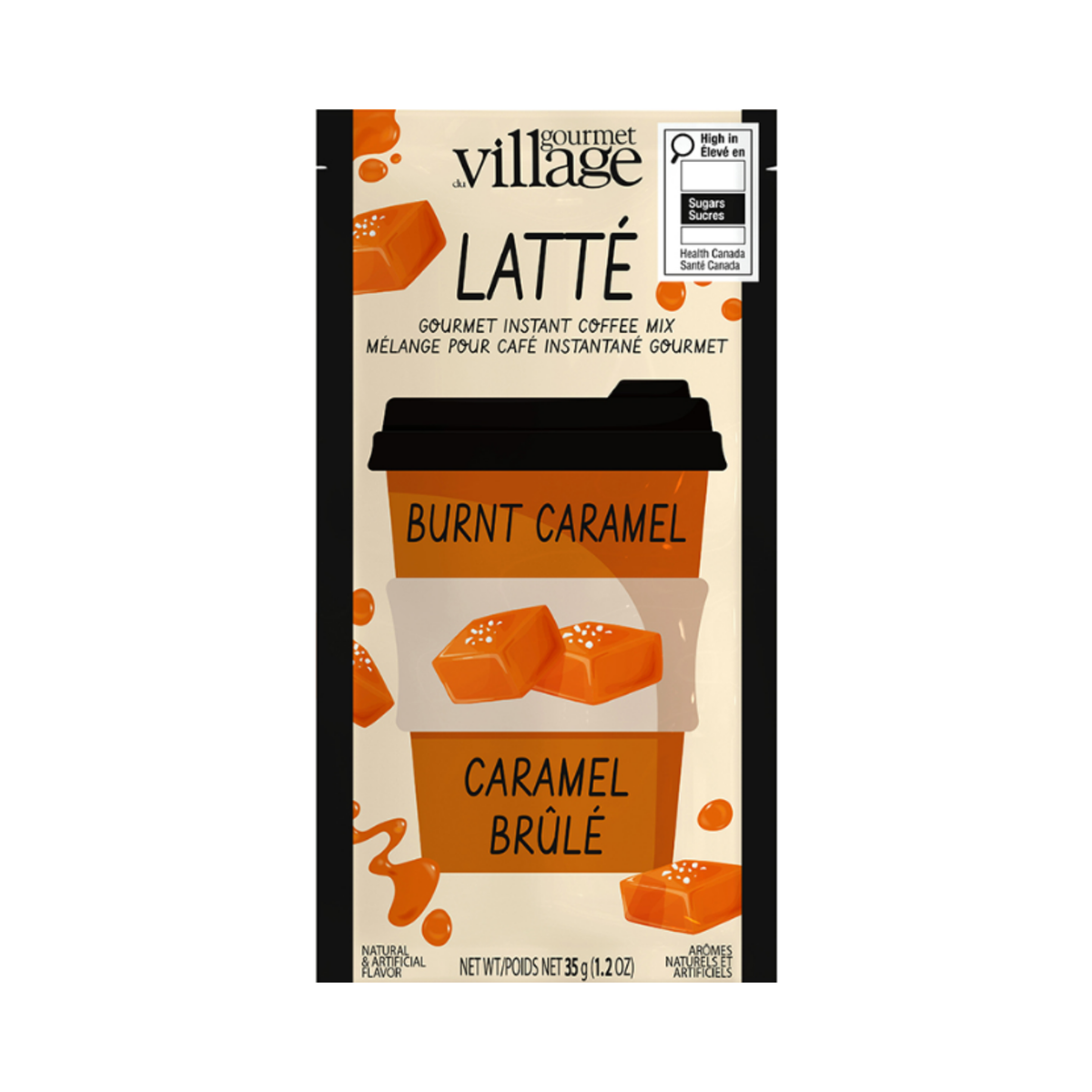 Caramel Brulee Latte Instant Coffee 35 g - Gourmet du Village