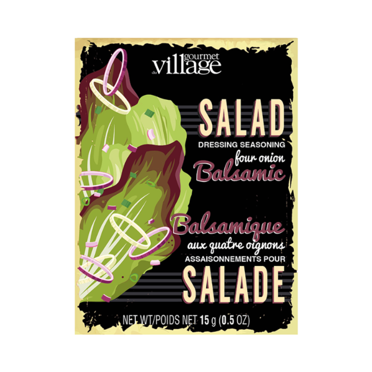 Assaisonnements pour salade Balsamique aux quatre oignons 15 g - Gourmet du Village