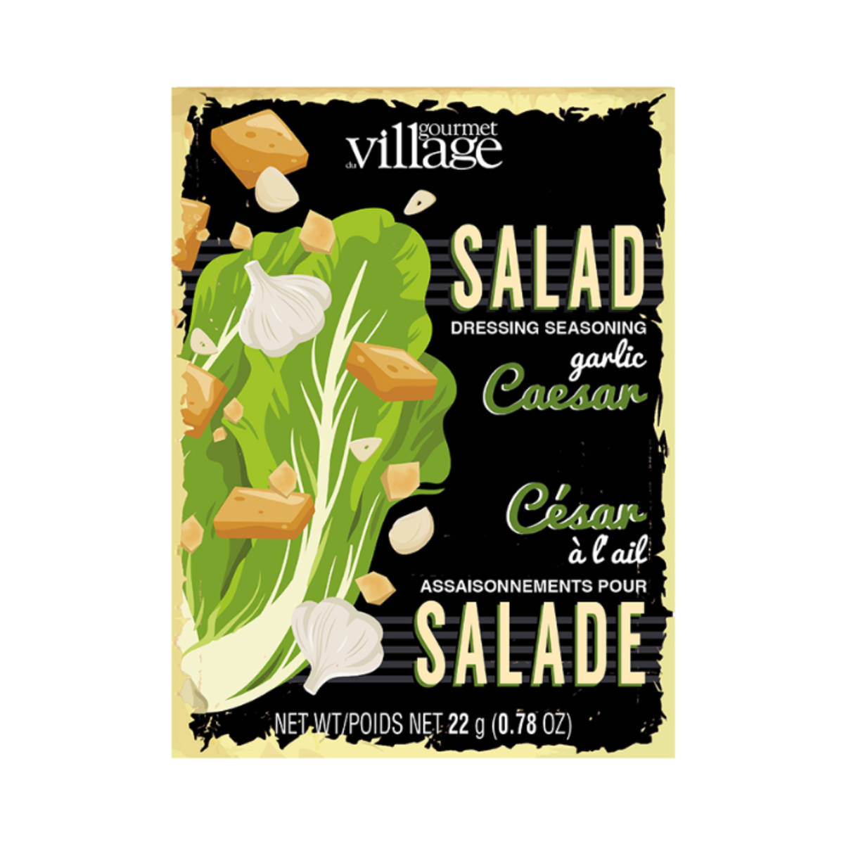 Assaisonnements pour salade César à l'ail 22 g - Gourmet du Village