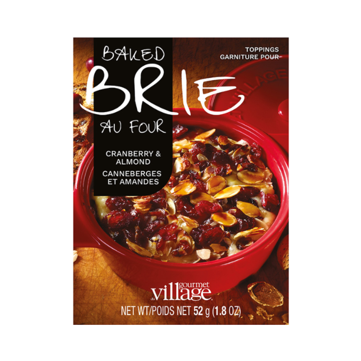 Garniture pour brie Canneberges et amandes 52 g - Gourmet du Village