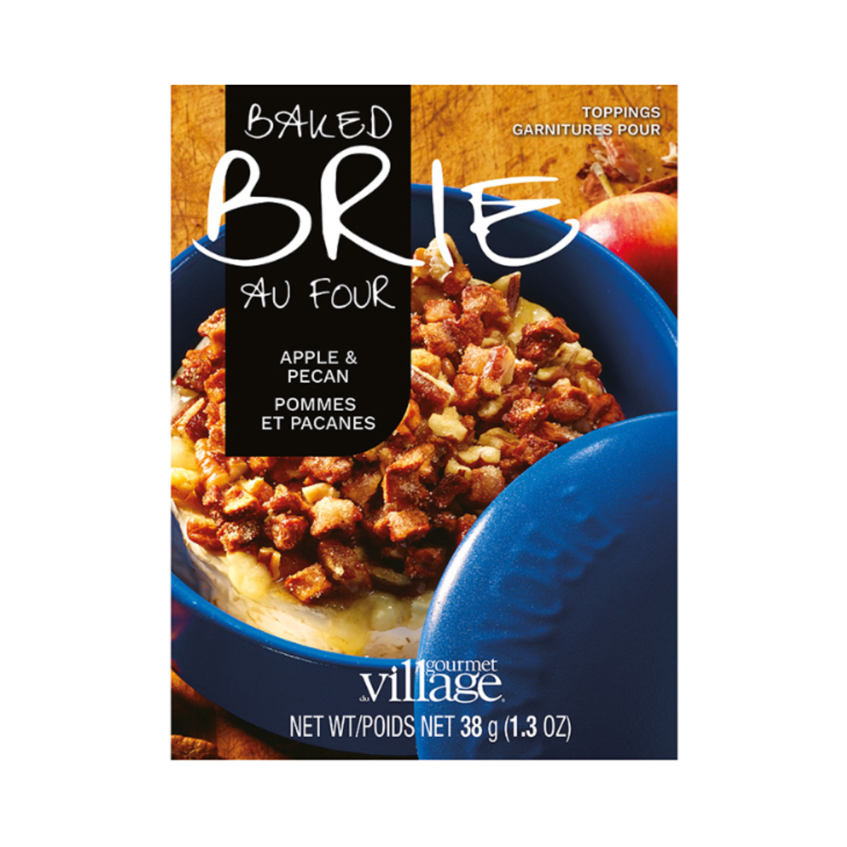 Garniture pour brie Pommes, pacanes et cannelle 38 g - Gourmet du Village