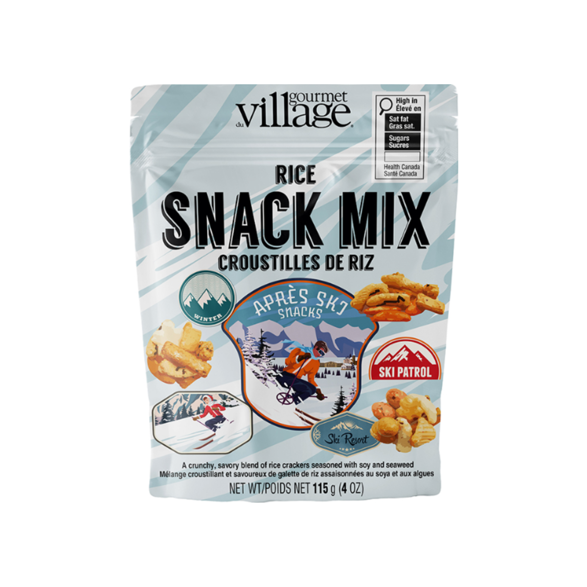 Mélange de croustilles de riz Après-ski 115 g - Gourmet du Village
