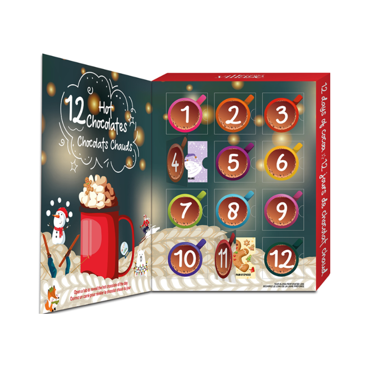 Hot Chocolate 12 Days of Cocoa Gift Set - Gourmet du Village