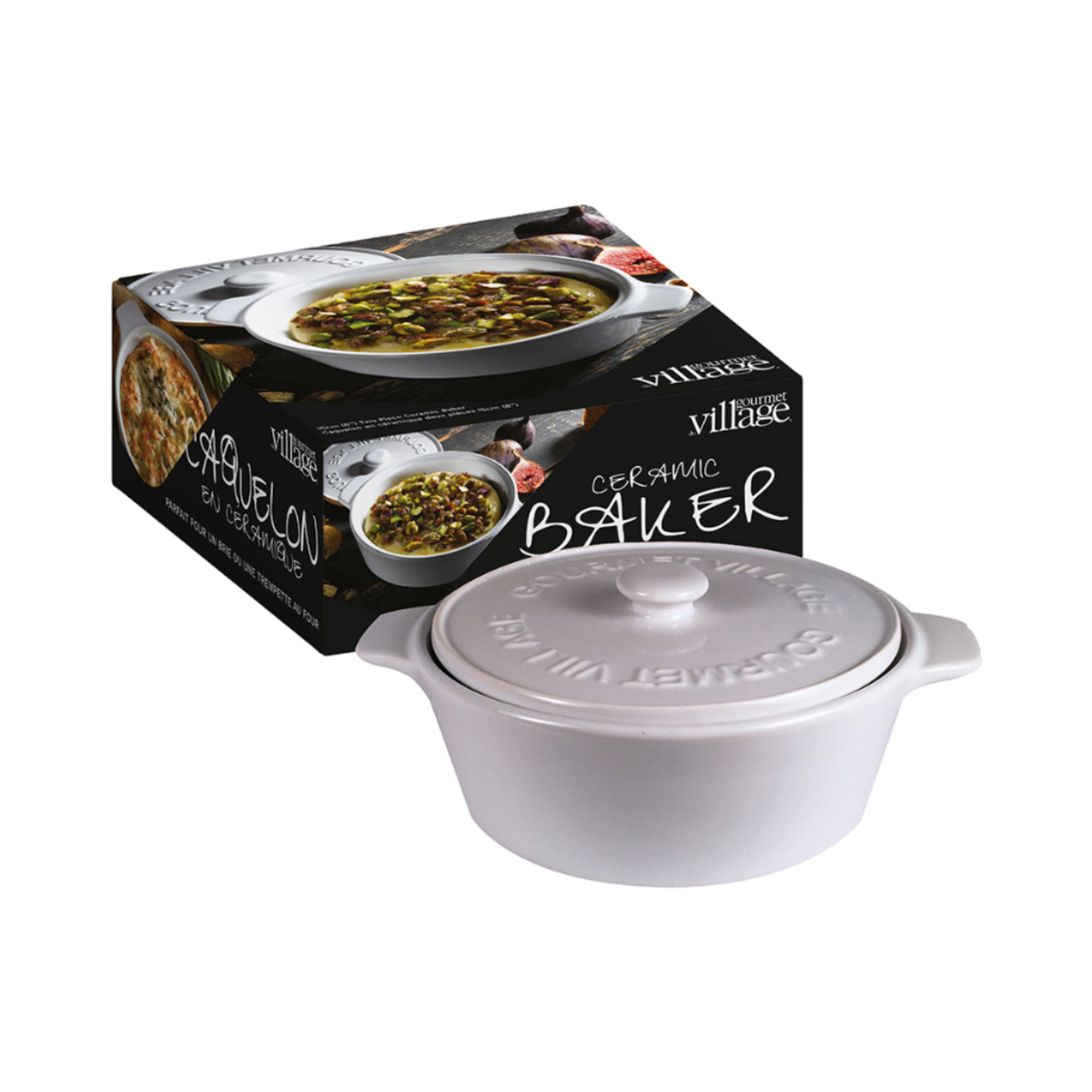 Plat de cuisson en céramique blanc 500 ml - Gourmet du Village