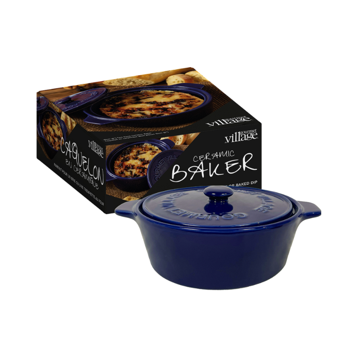 Plat de cuisson en céramique bleu 500 ml - Gourmet du Village