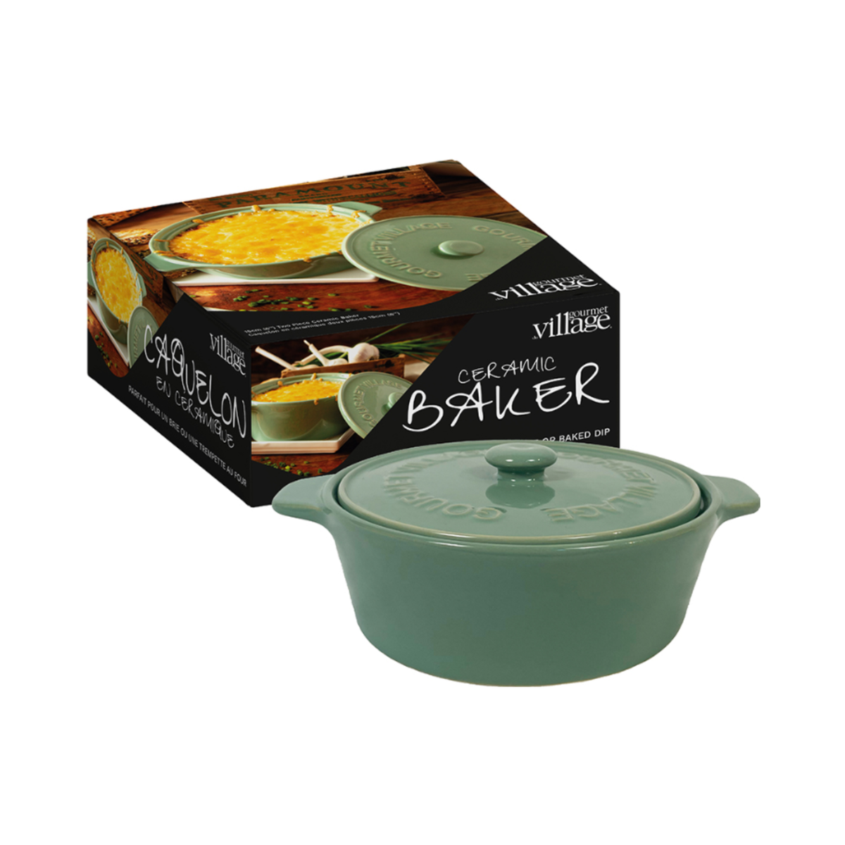 Plat de cuisson en céramique vert 500 ml - Gourmet du Village