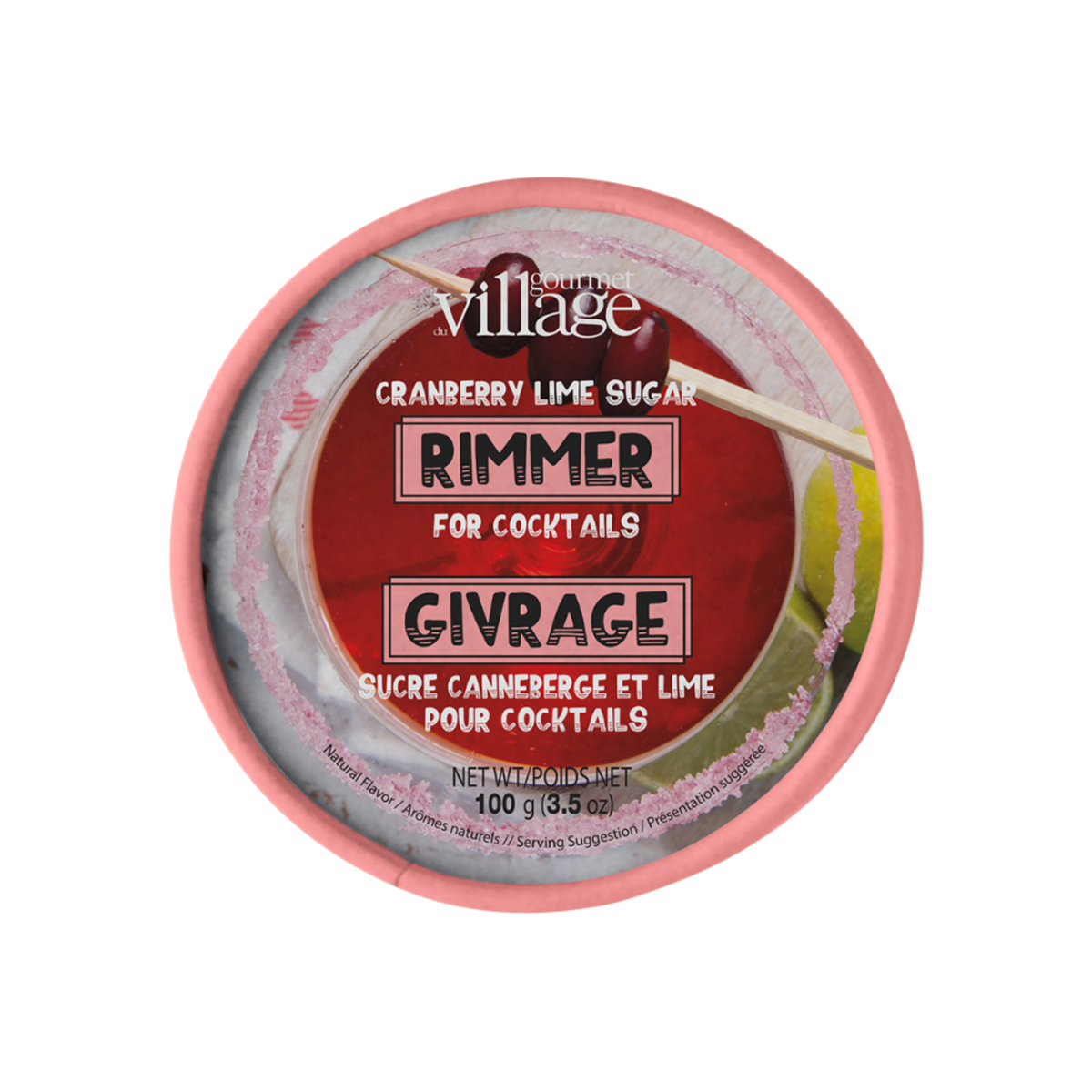 Givrage de verre Canneberge et lime 100 g - Gourmet du Village