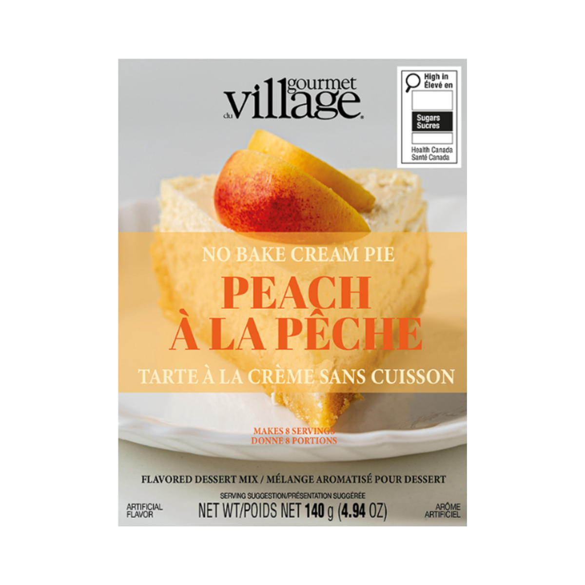 Mélange à tarte aux pêches sans cuisson 140 g - Gourmet du Village