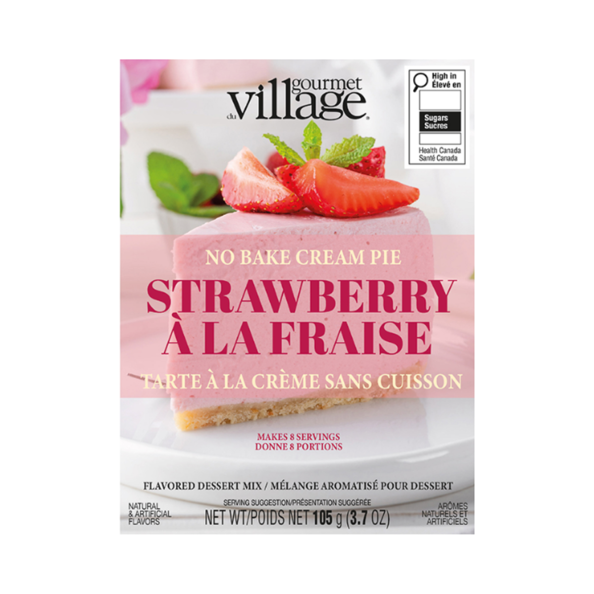 Mélange à tarte aux fraises sans cuisson 105 g - Gourmet du Village