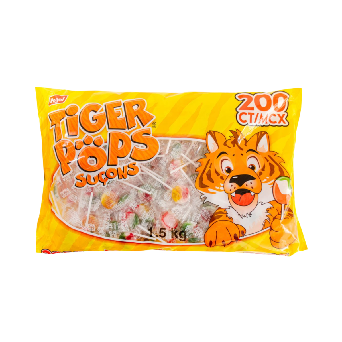 Sac de 200 suçons Tigre 1,5 kg - Regal Confection
