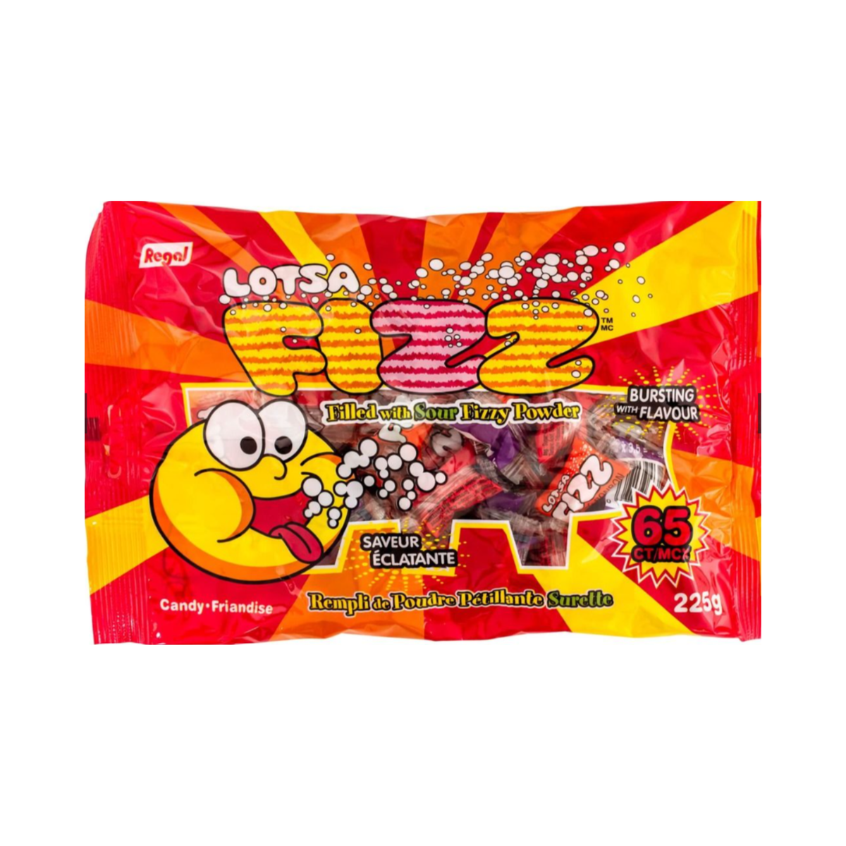 Bonbons sûrs Lotsa Fizz 225 g - Regal Confection