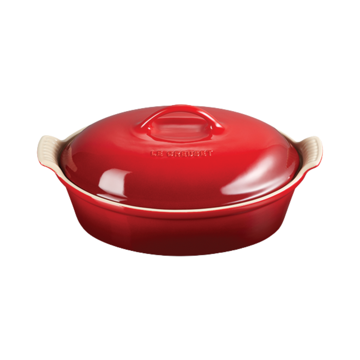 Le Creuset Oval Covered Dish, Cherry, 3.8 L