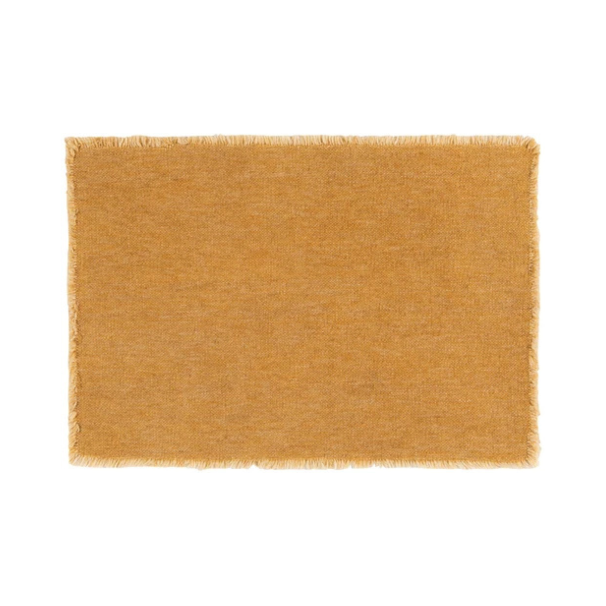 Napperon en coton et lin Montage ocre 33 × 48 cm - Danica