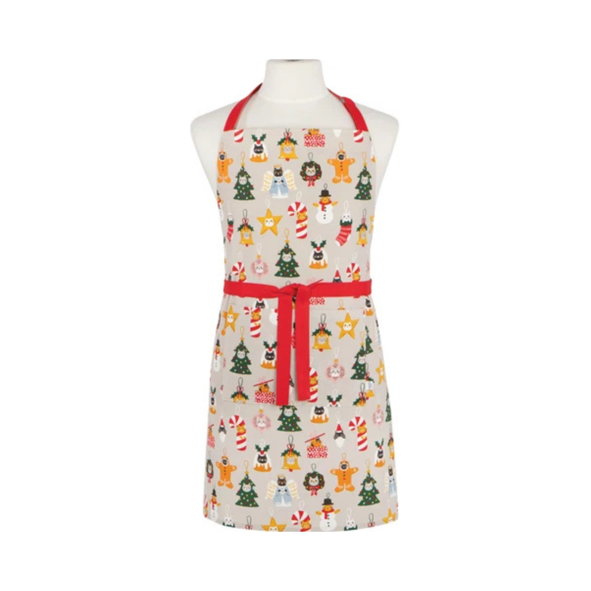 Tablier de cuisine Chats de Noël 81 cm - Danica