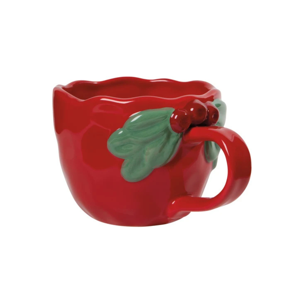 Tasse sculptée en grès rouge Gui de Noël 384 ml - Danica