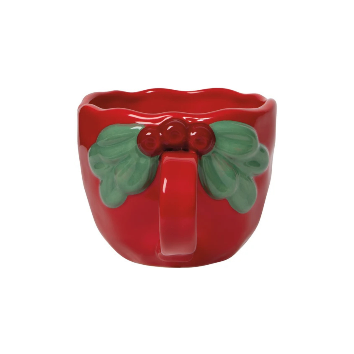 Tasse sculptée en grès rouge Gui de Noël 384 ml - Danica