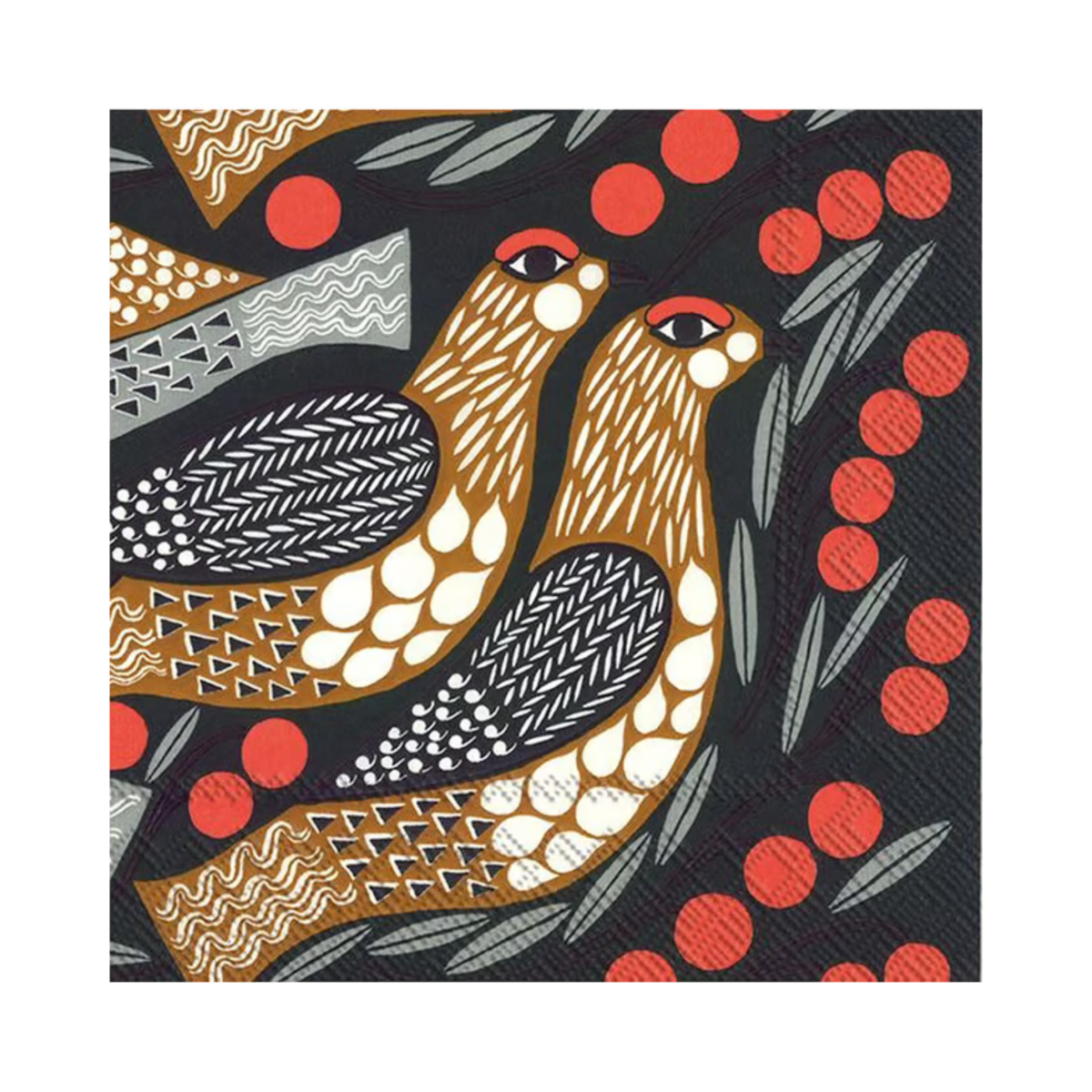 Ensemble de 20 serviettes en papier Kiiruna vertes foncées - Marimekko