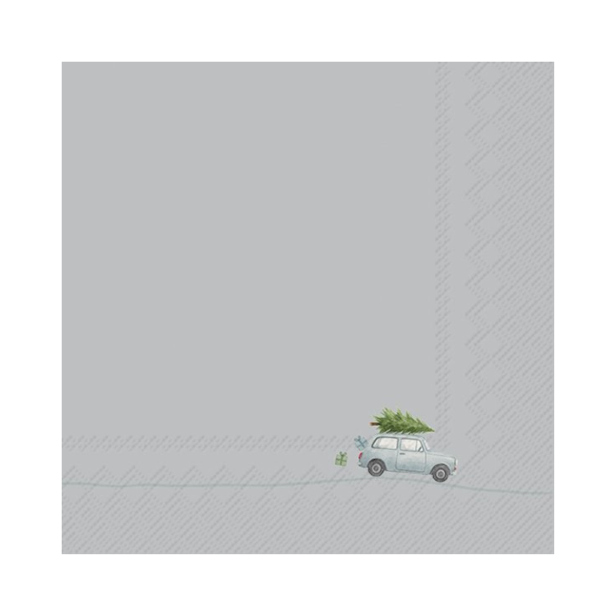Ensemble de 20 serviettes en papier Mini voiture de Noël