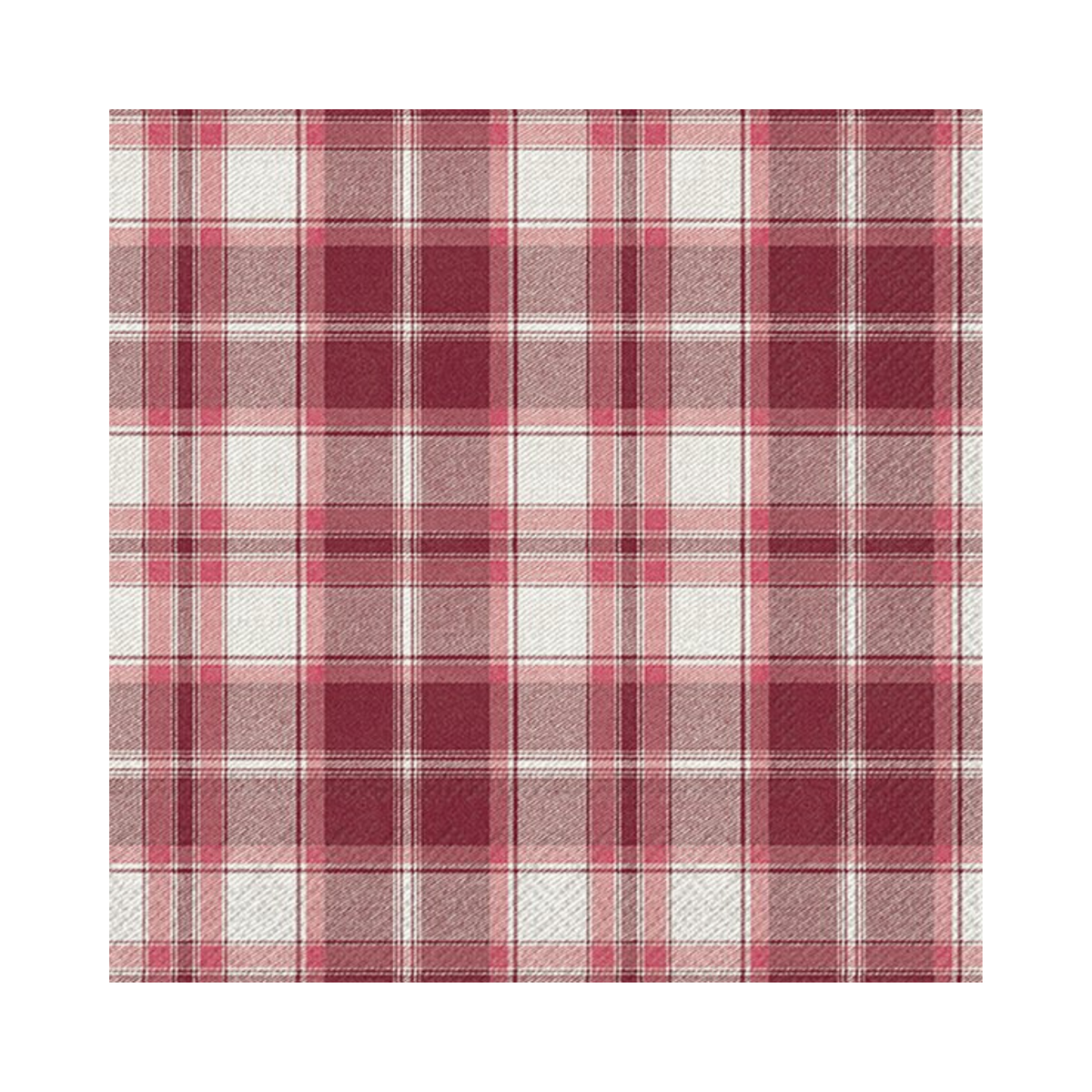Ensemble de 20 serviettes en papier Carreaux rouges