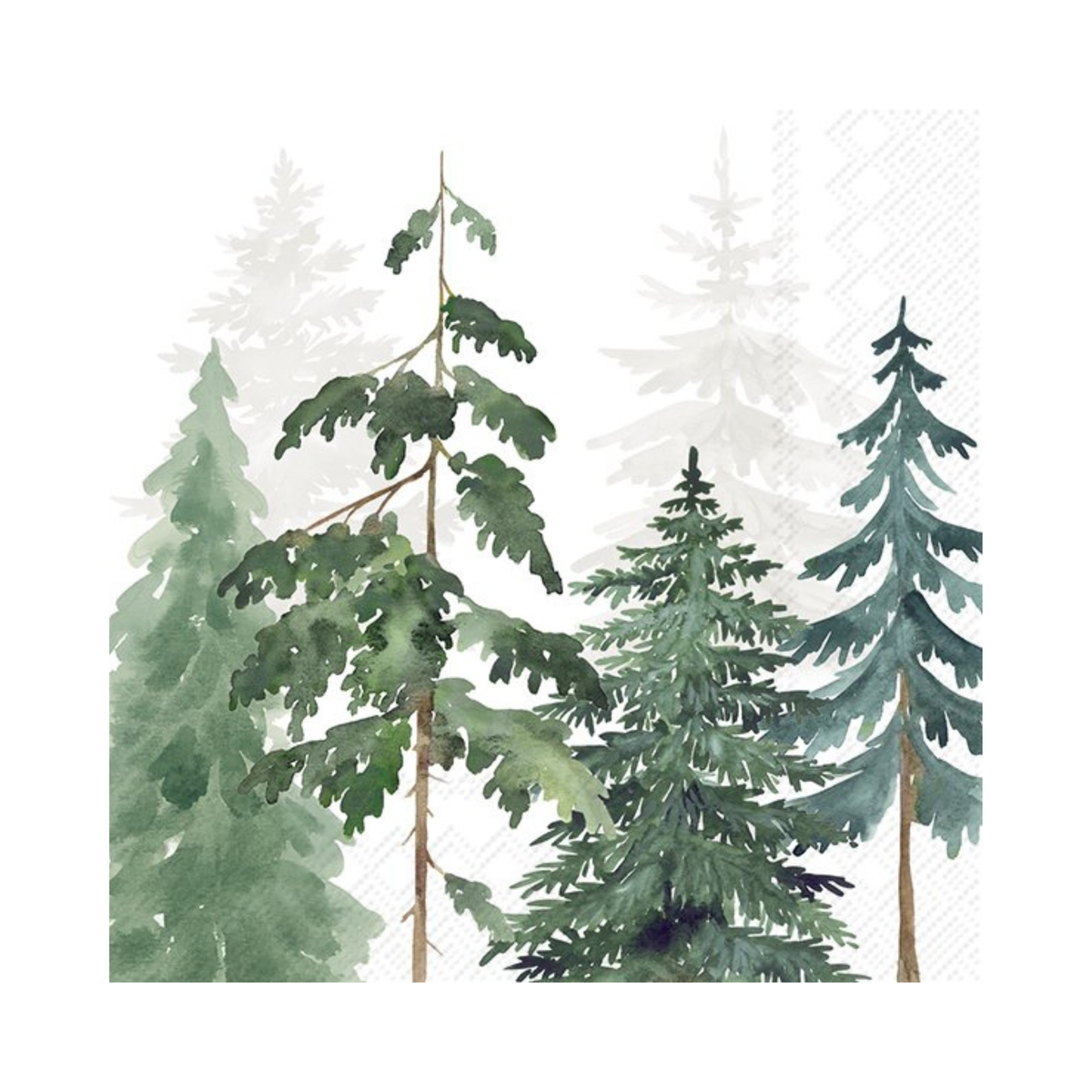 Ensemble de 20 serviettes en papier Forêt hivernale