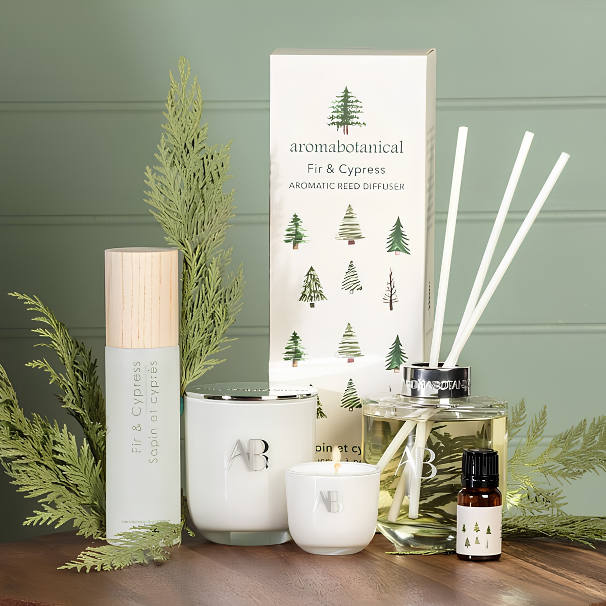 Diffuseur à bâtonnets sapin et cyprès 200 ml - Aromabotanical
