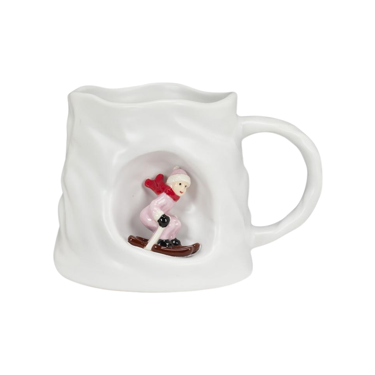 Tasse en grès blanche Skieuse 355 ml - Abbott