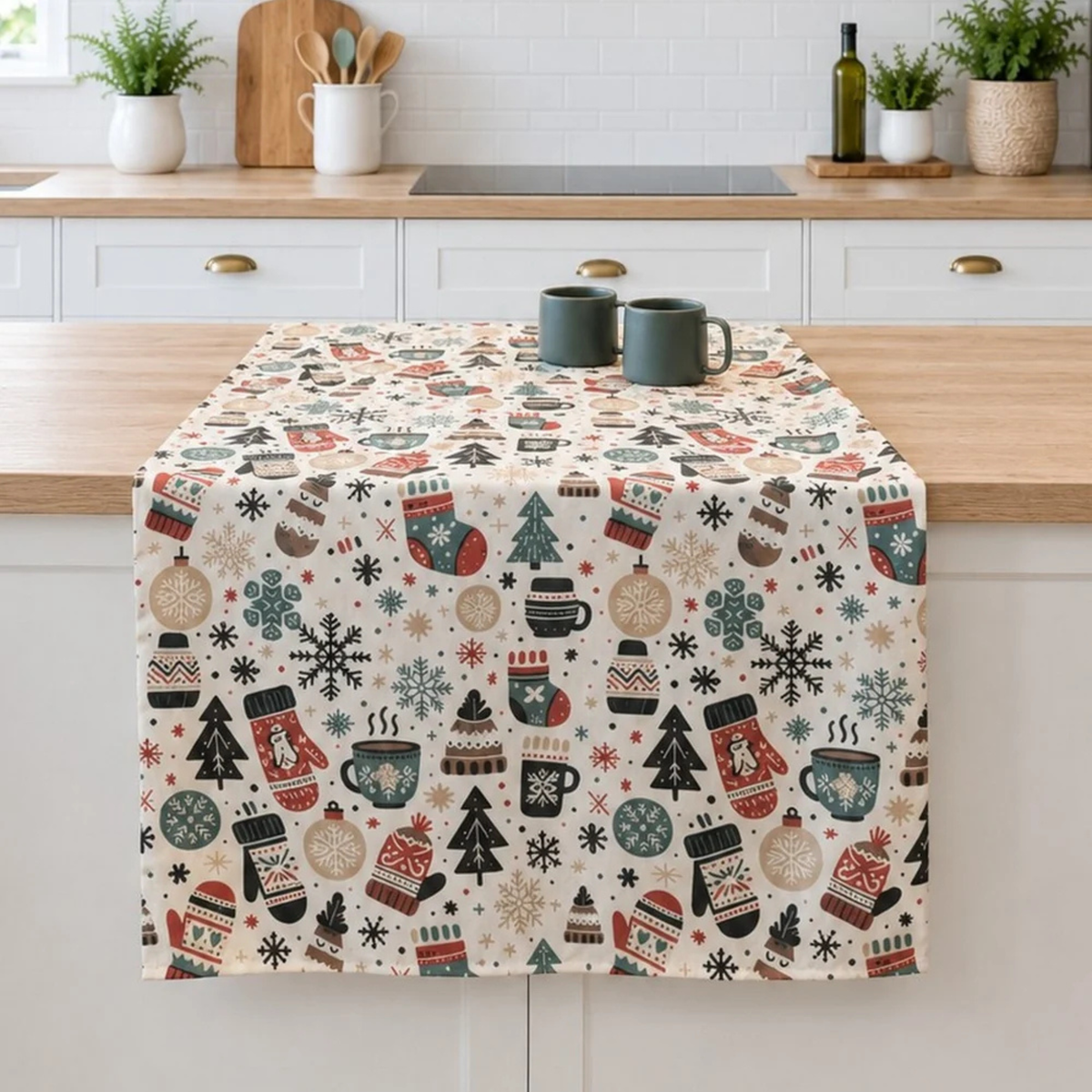 Nappe à motif de moufles 60 x 108 po - Brunelli