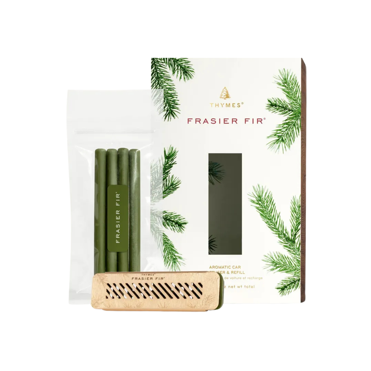 Diffuseur de voiture avec recharge Frasier Fir – Thymes