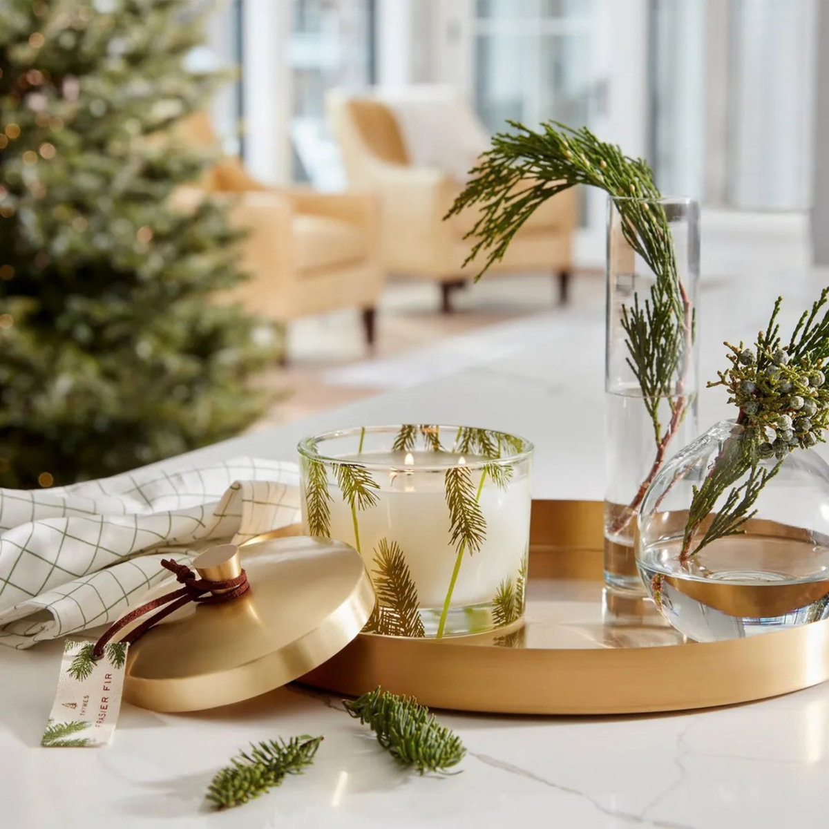 Chandelle parfumée à 3 mèches Frasier Fir 340 g - Thymes