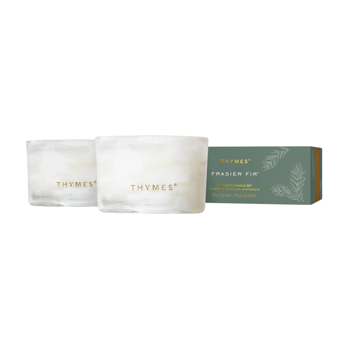 Ensemble de 2 chandelles parfumée Frasier Fir Tidings 85 g - Thymes