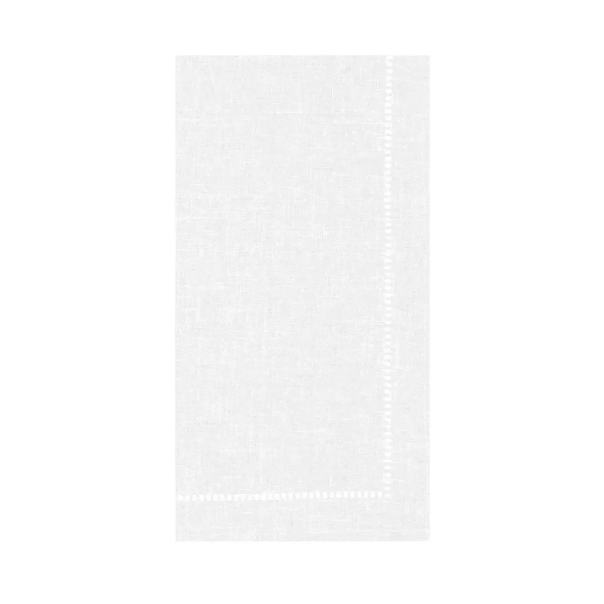 Ensemble de 4 serviettes de table effet lin blanches 18 x 18 po