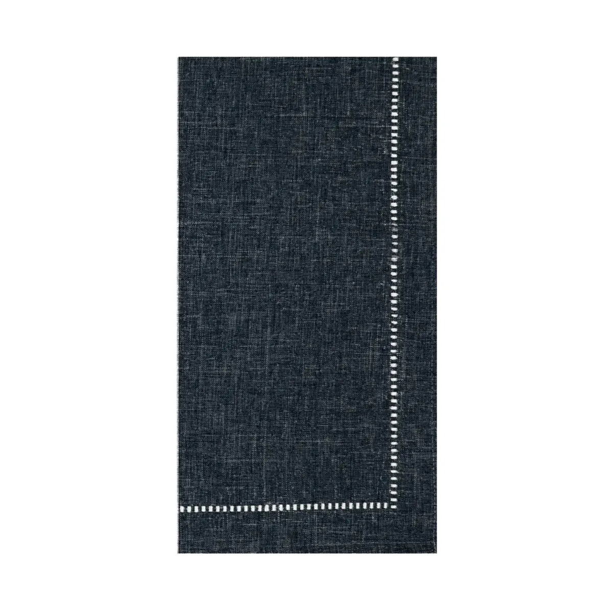 Ensemble de 4 serviettes de table effet lin bleu marine 18 x 18 po