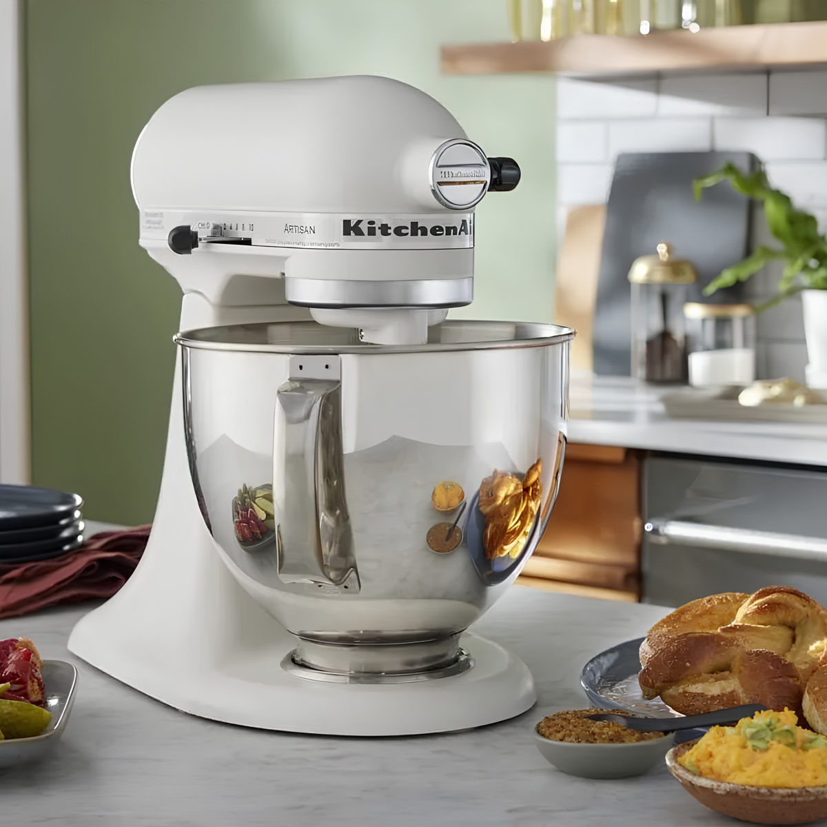 Batteur sur socle Artisan Porcelaine 5 pintes - KitchenAid
