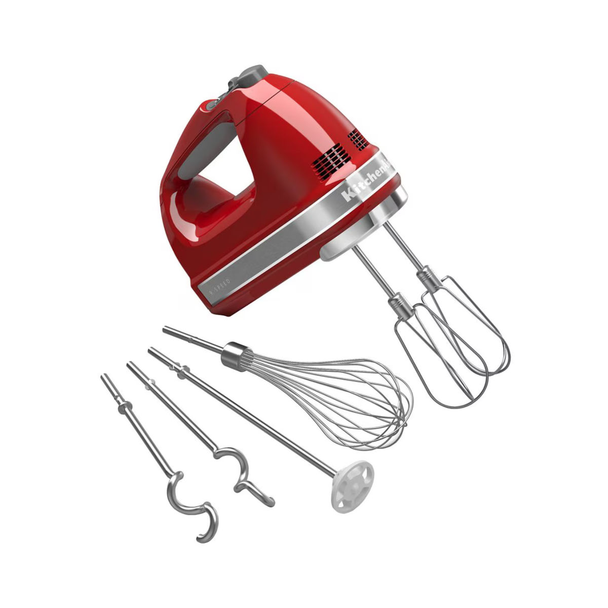 Batteur à main électrique rouge 9 vitesses - KitchenAid