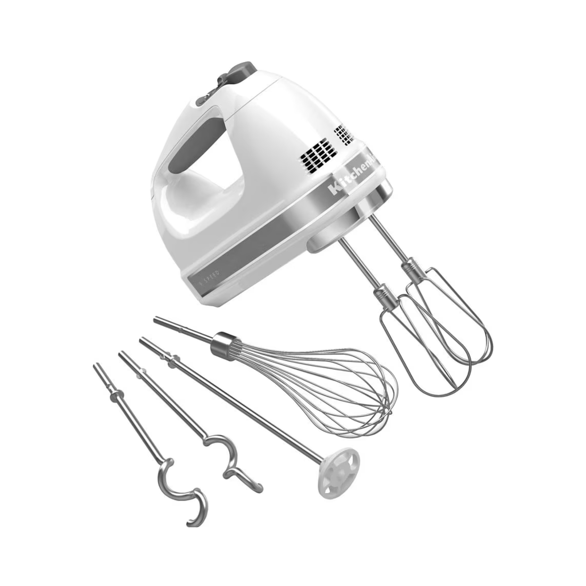 Batteur à main électrique blanc 9 vitesses - KitchenAid