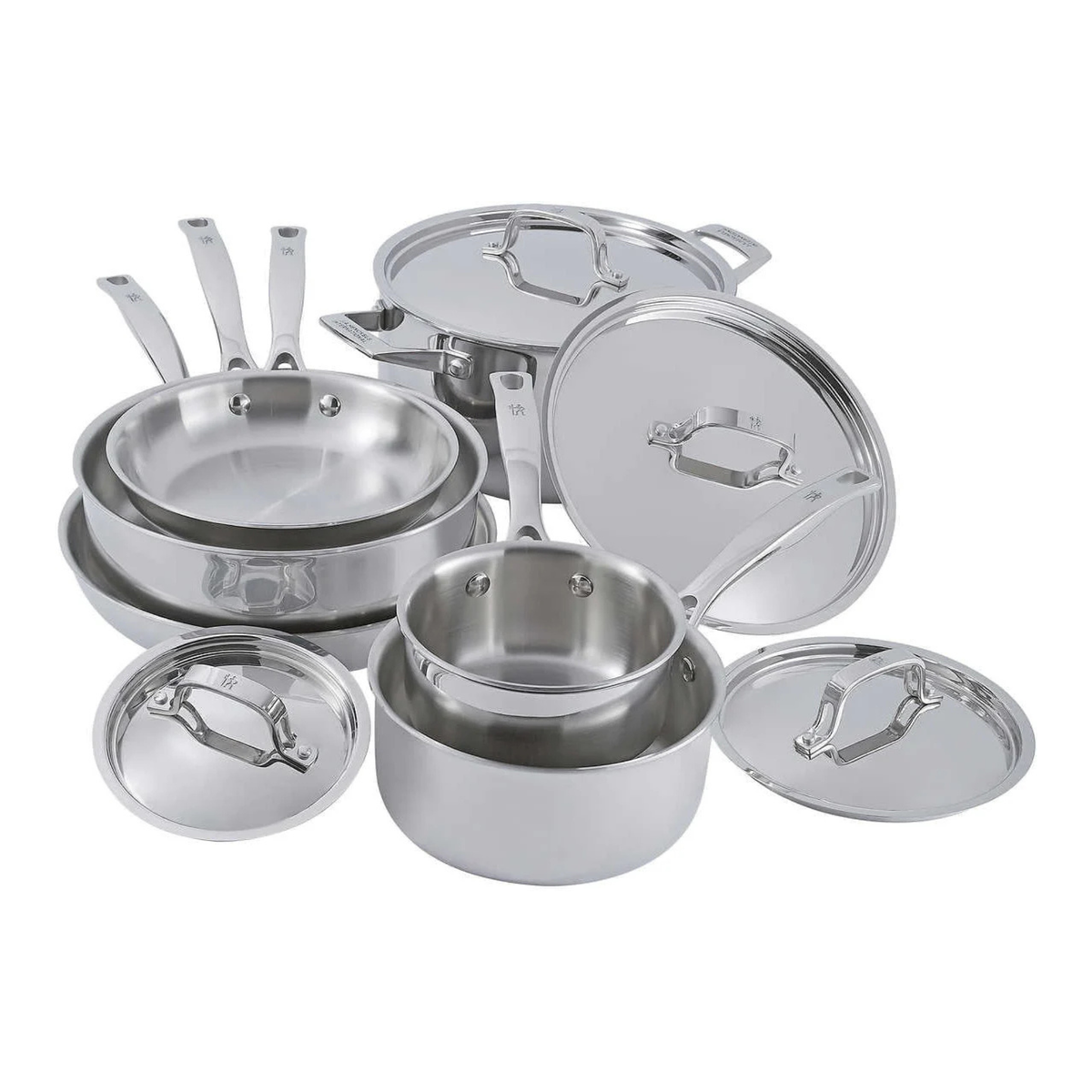 Batterie de cuisine en acier inoxydable Real Clad 10 pièces - Henckels