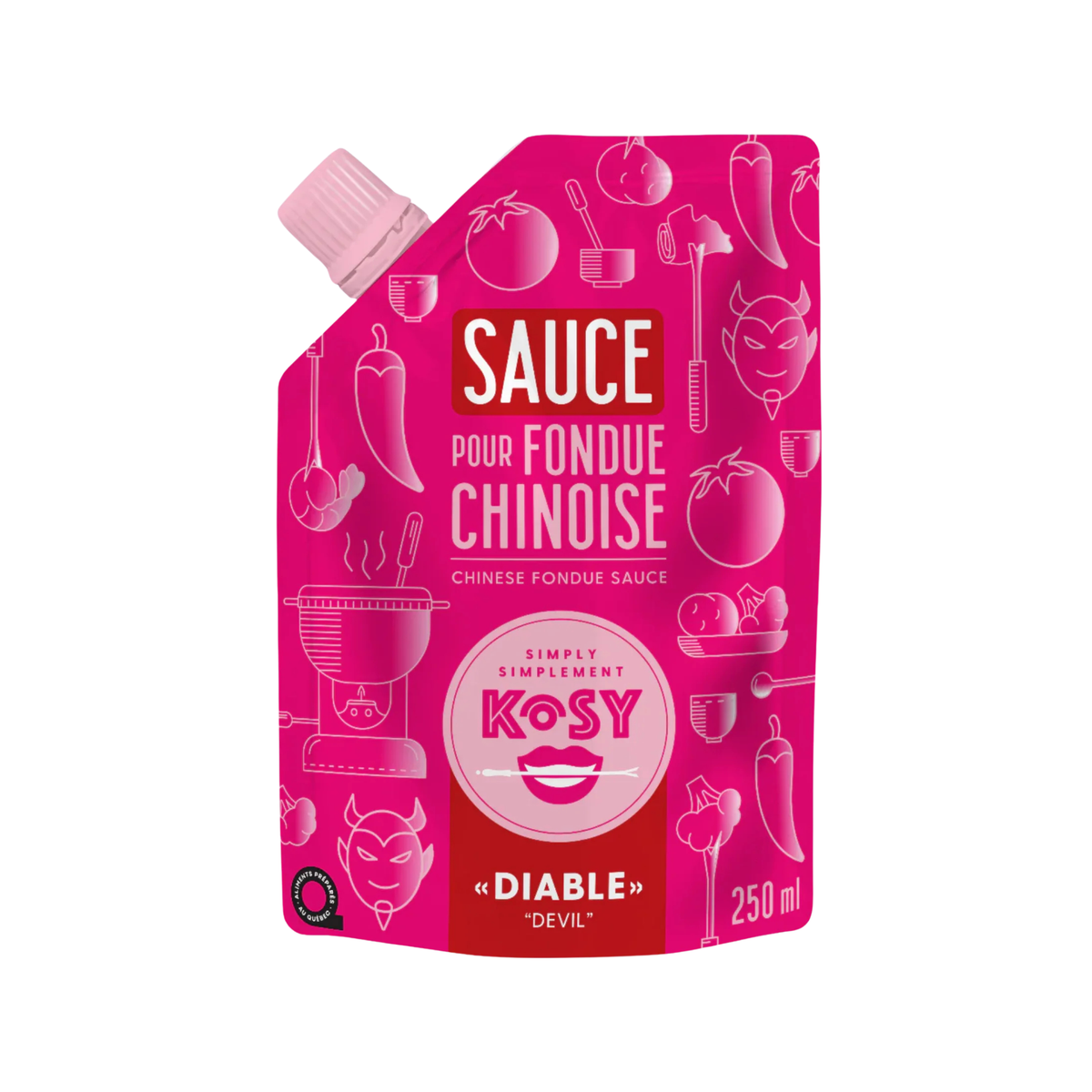 Sauce pour fondue chinoise Diable 250 ml - Kosy Kosy